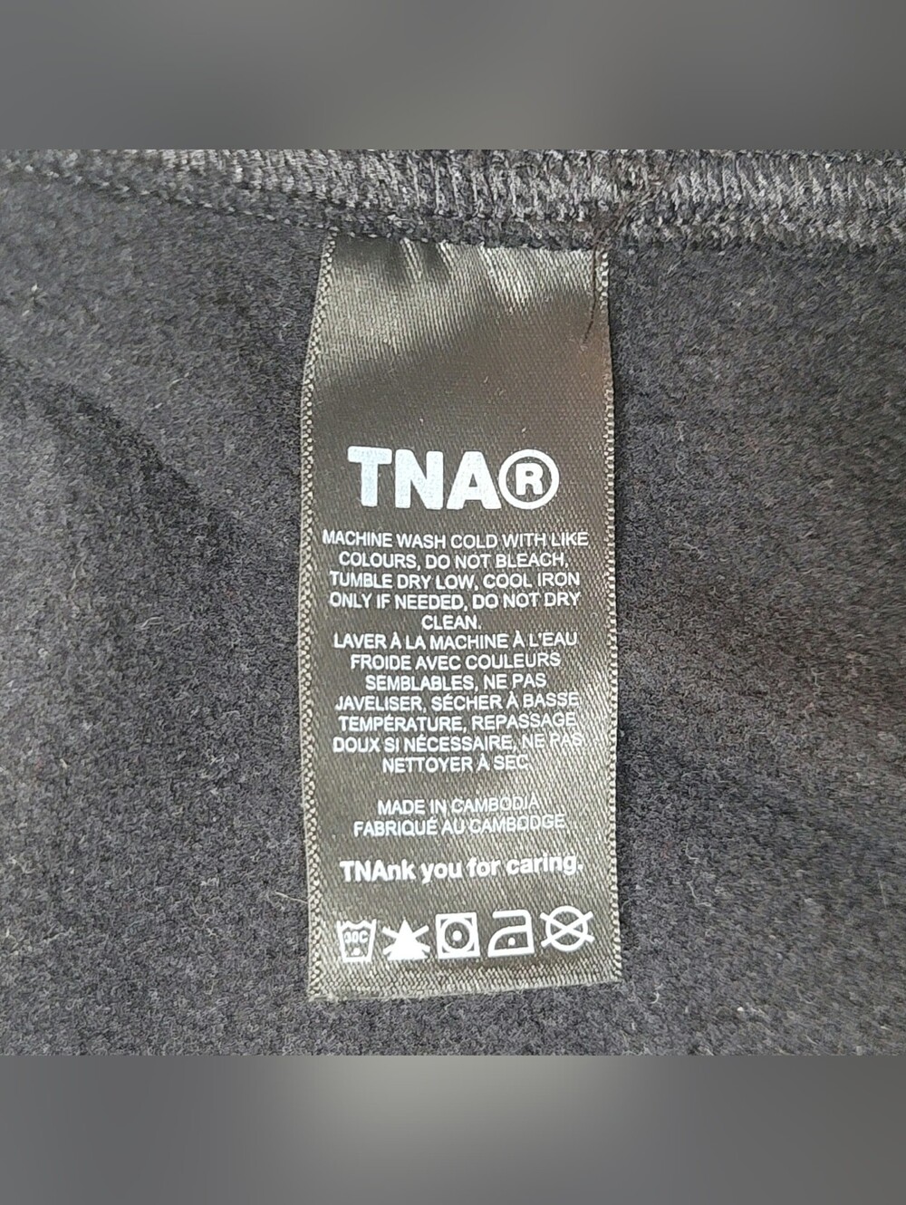 Aritzia Tna Cozy Sweatfleece Perfect Hi-rise Mini Short Black Sz 2XL Women's - Picture 15 of 16